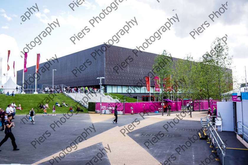 Olympics 081 
 Olympic Park and Handball 
 Keywords: Olympics, handball, Copper Box, Cadburys, PiersPhotos